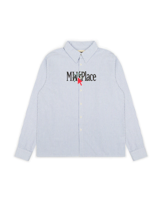 Metalwood "MW Place Button Up Shirt" Mens - Blue / White