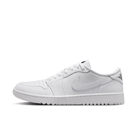 Air Jordan "1 Low Golf" Mens - White / White / Obsidian