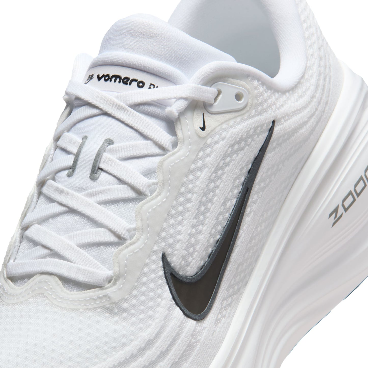 Nike "Vomero Plus" Mens - White / Black-Dk Smoke Grey-Mtlc Dark Grey