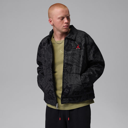 Jordan "Brooklyn Chore Jacket" Mens - Black / University Red