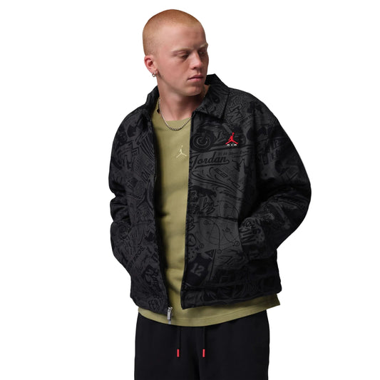 Jordan "Brooklyn Chore Jacket" Mens - Black / University Red