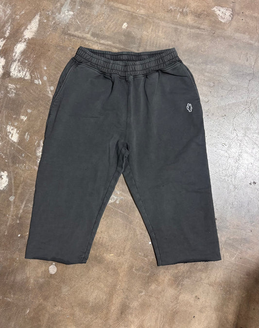Manor "Washed French Terry Sweatpant Cropped" M - Asphalt