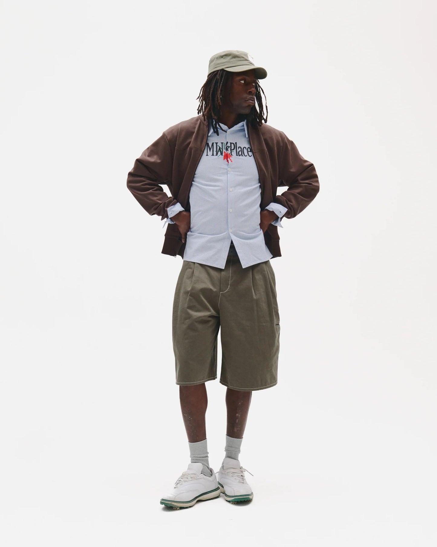 Metalwood Studio "Western Yolk Track Jacket" Mens - Brown
