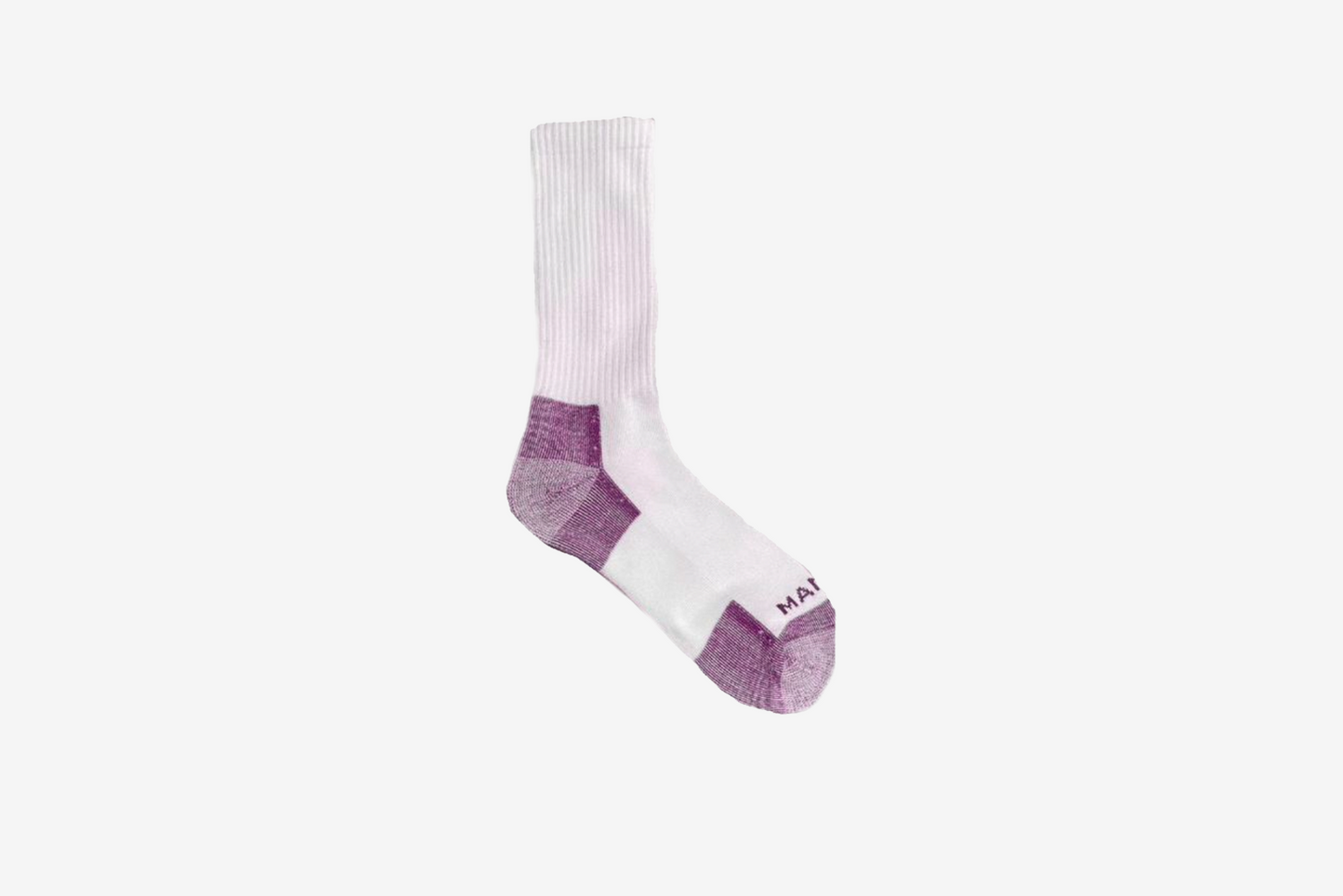 Manor "Performance Crew Sock" - White / Purple Punch