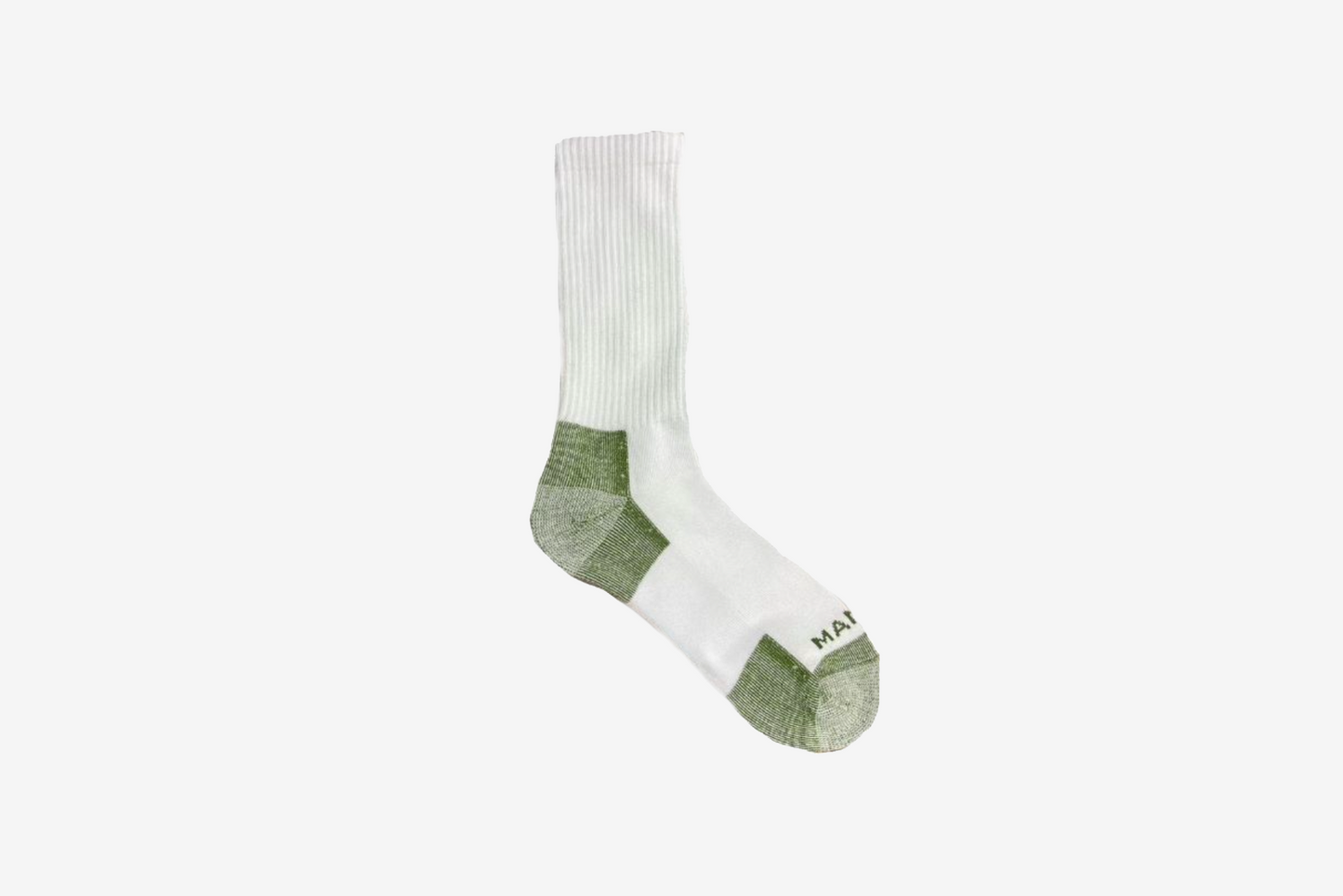 Manor "Performance Crew Sock" - White / Action Green