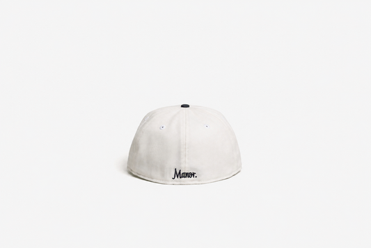 Manor x New Era "Upside Down Hang Time" 59FIFTY Fitted - Cream / Navy *