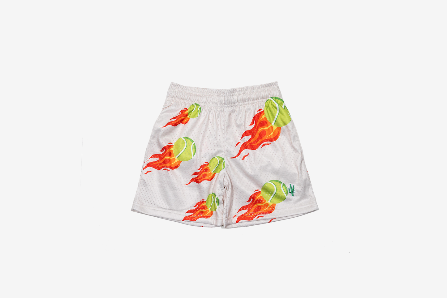 Manor "Shooting Tennis Mesh Short" Mens - Beige / Tennis Ball
