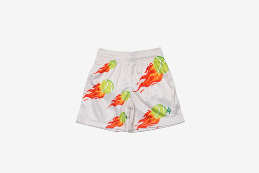 Manor "Shooting Tennis Mesh Short" Mens - Beige / Tennis Ball