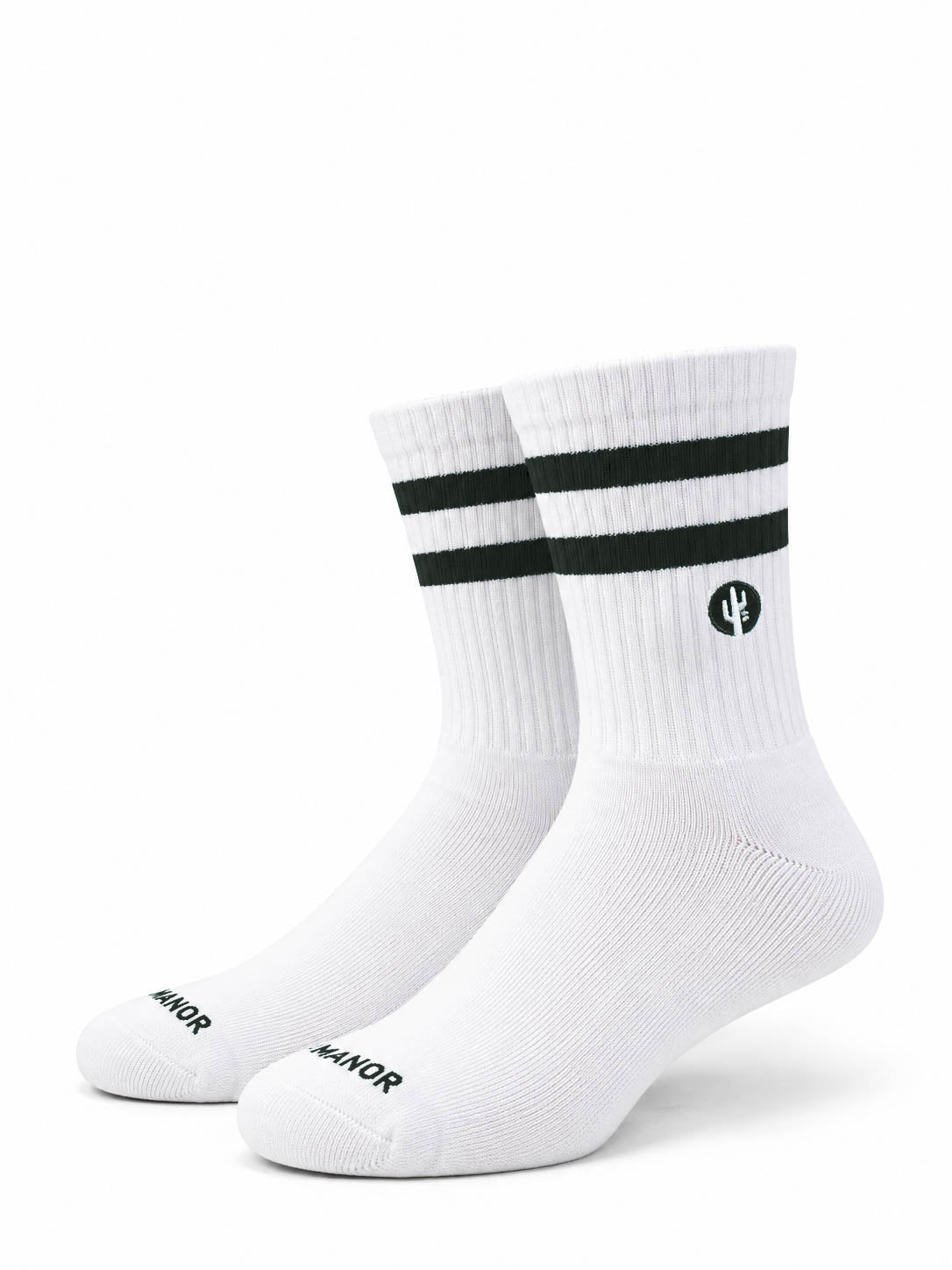 Manor "Striped Campus Sock" - White / Black
