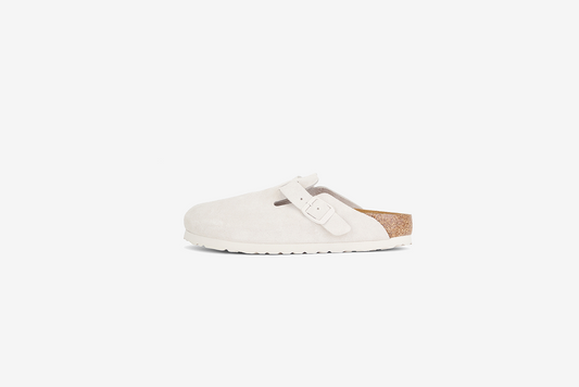 Birkenstock "Boston BS" M - Antique White (Regular Fit)