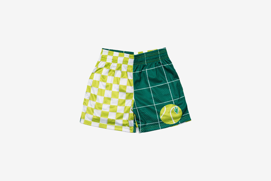 Manor "Tennis Grid Mesh Short" Kids - Light Green / Dark Green