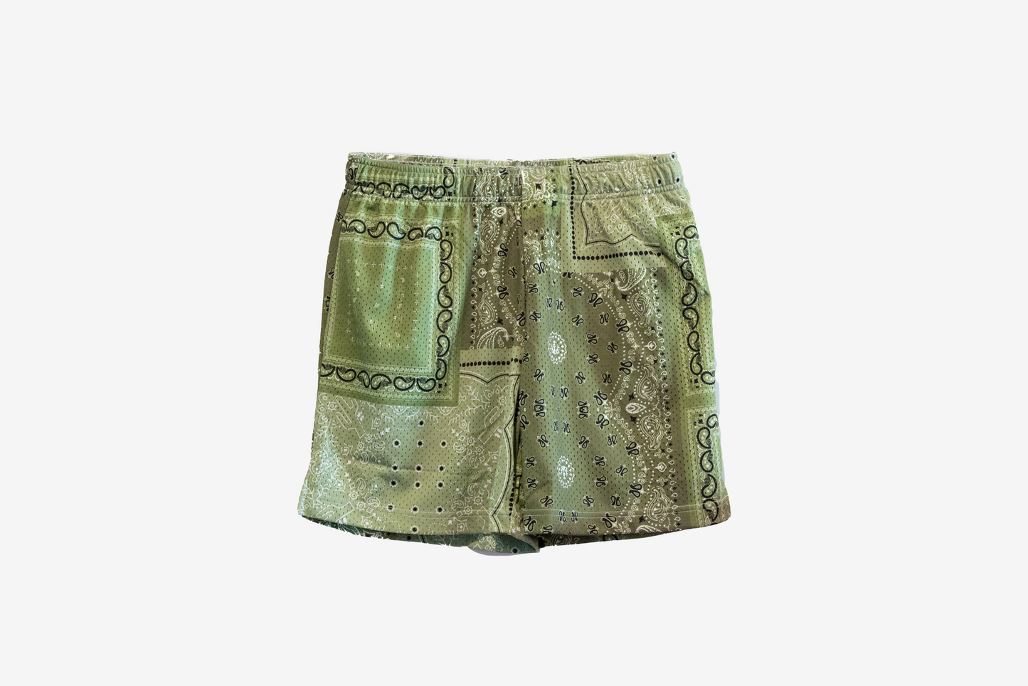 Manor x Timeless "Mesh Gym Shorts" Mens - Bandana Green