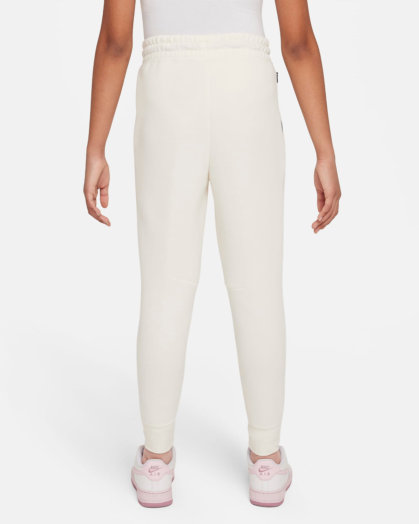 Nike "Sportswear Tech Fleece Big Kids' (Girls') Joggers" - Pale Ivory / Black