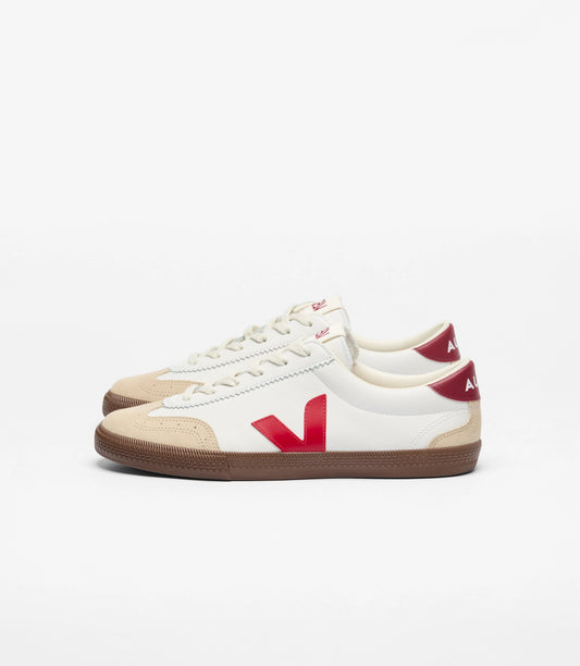 Veja "Volley O.T. Leather" Mens - White Pekin / Bark