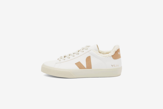 Veja "Campo Winter Chromefree Leather" M - Extra White / Desert