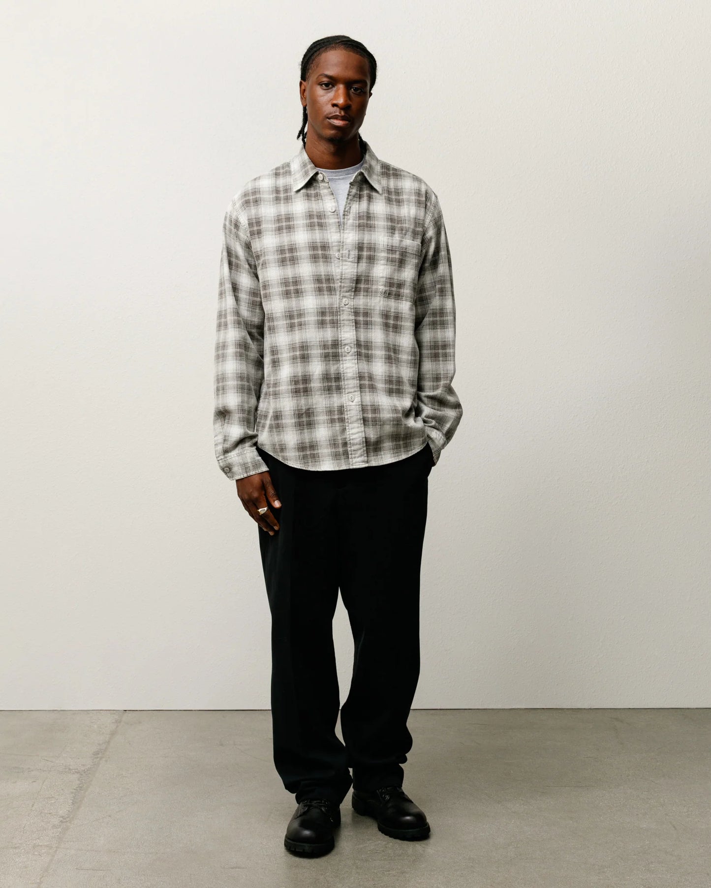 Stussy "Dax Plaid Shirt" Mens - Brown