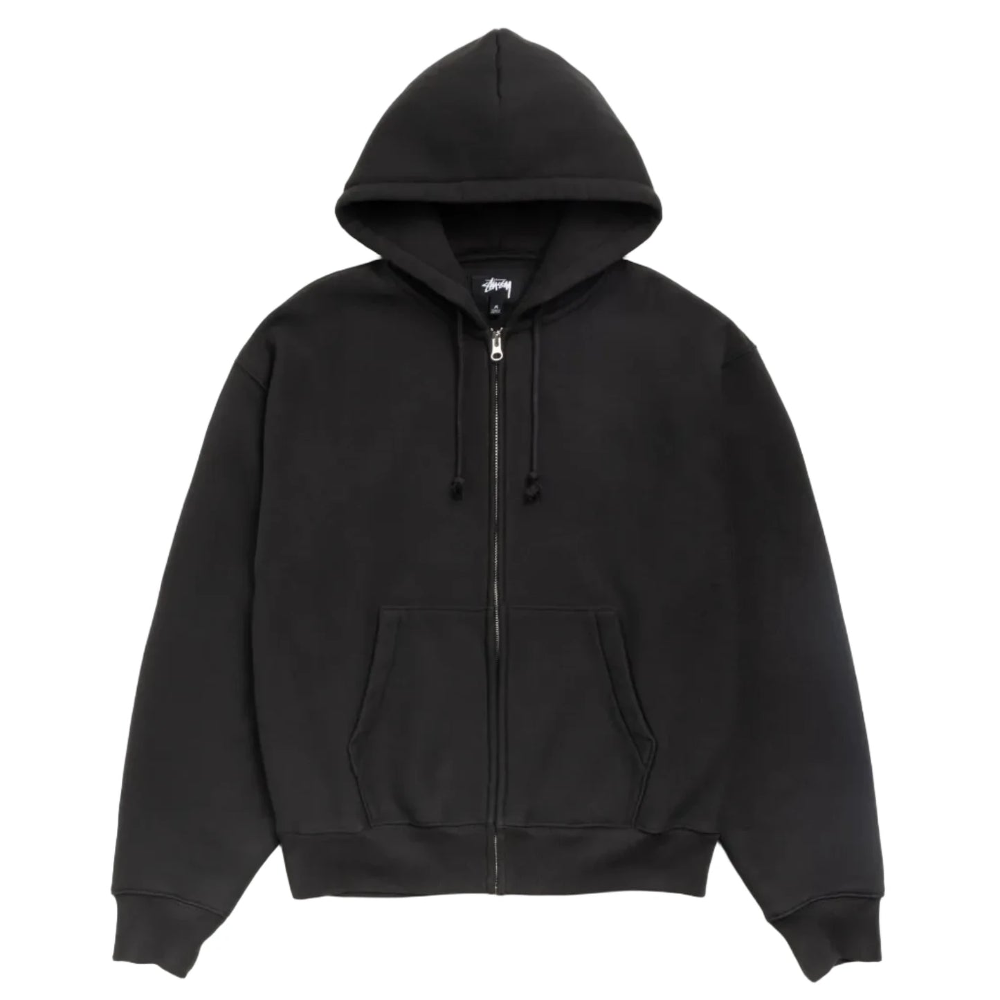 Stussy "Cursive Applique Zip Hood" Mens - Black