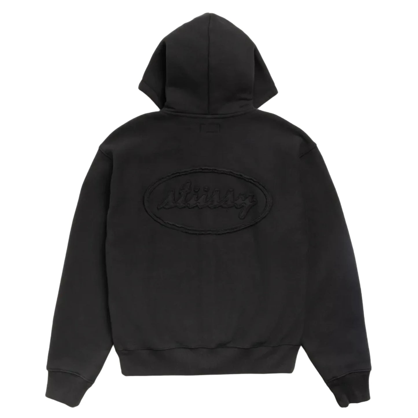 Stussy "Cursive Applique Zip Hood" Mens - Black