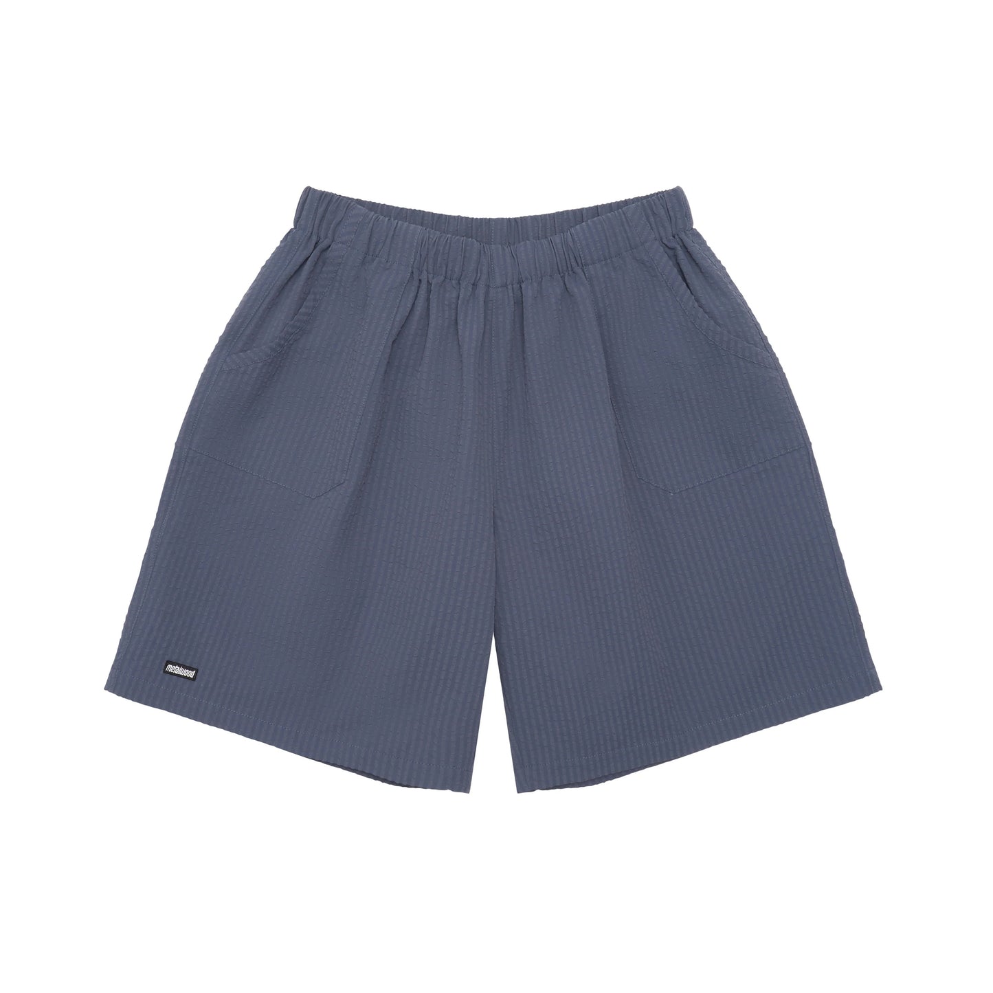 Metalwood Studio "Seersucker Spa Short" Mens - Navy