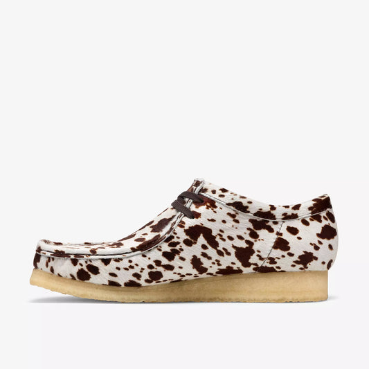 Clarks "Wallabee" Womens - Brown Cow Print