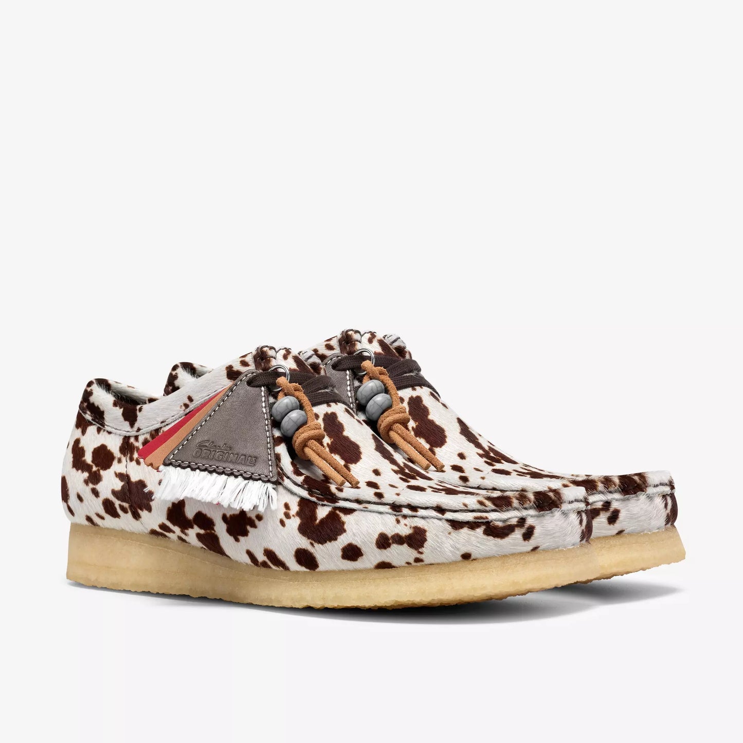 Clarks "Wallabee" Womens - Brown Cow Print