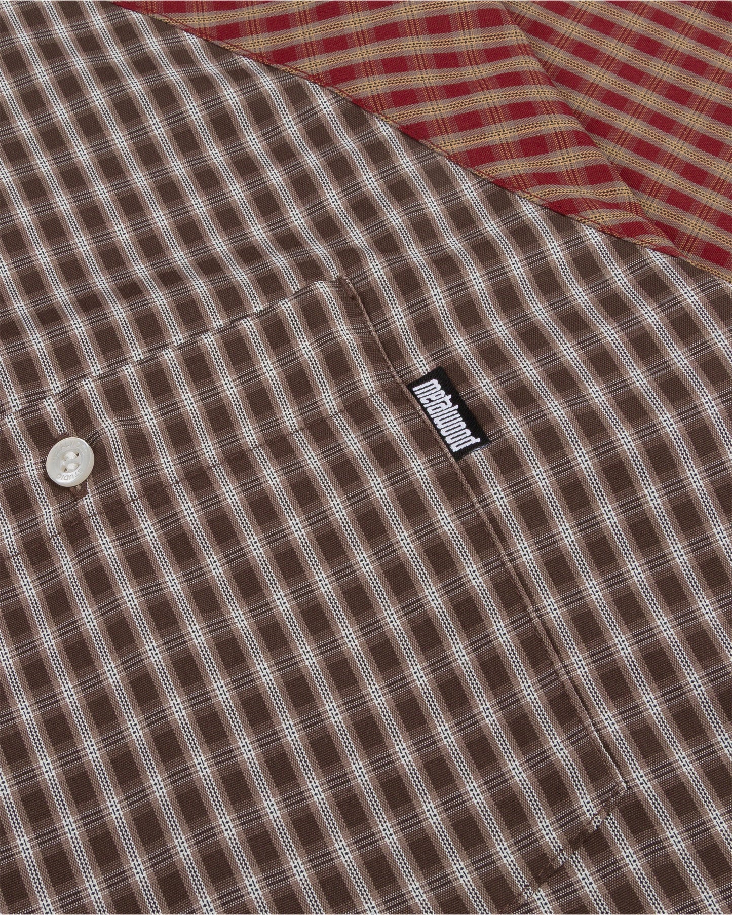Metalwood "Frankenstein Button Up Shirt" Mens -  Multicolor