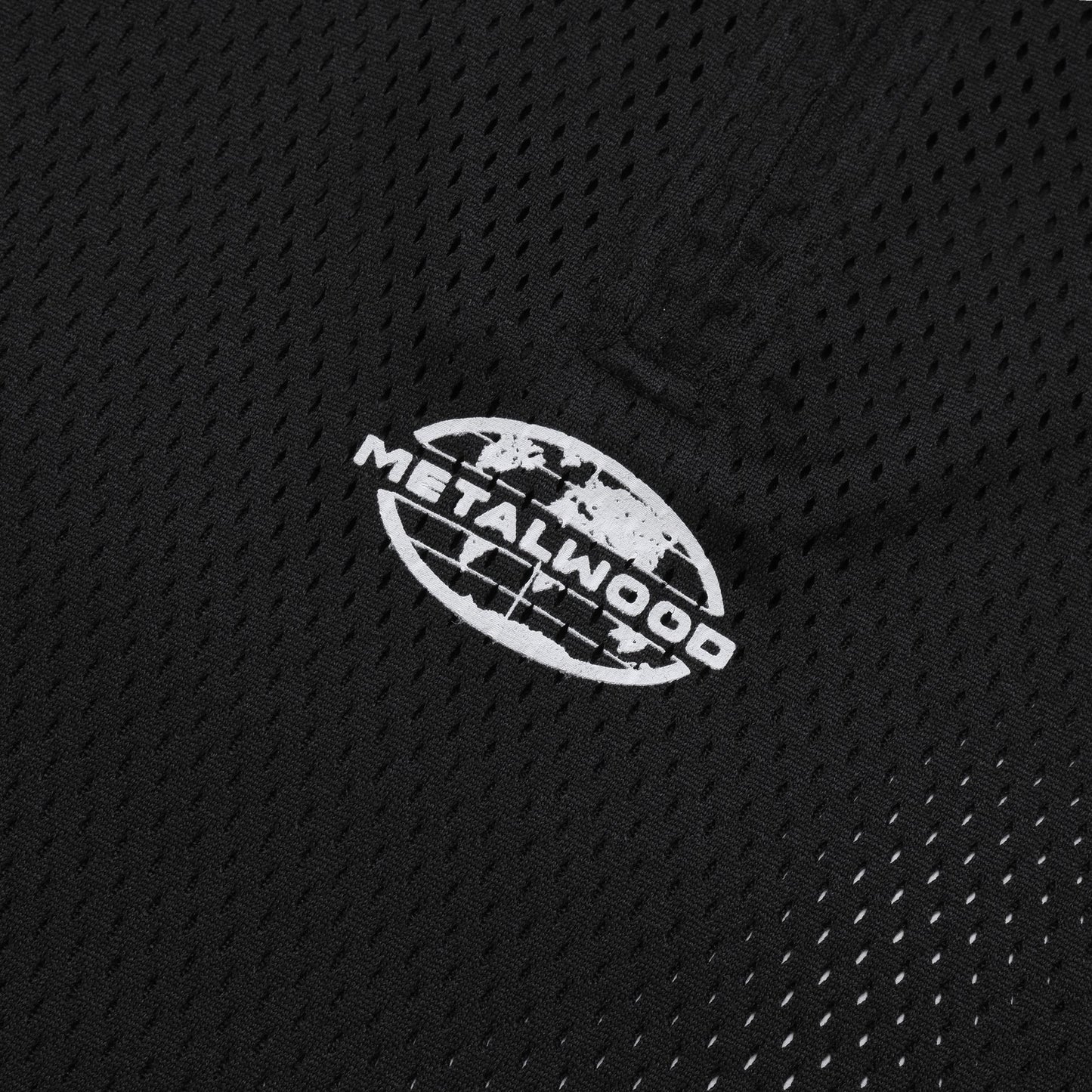 Metalwood Studio "Quarter Zip Jersey Polo" Mens - Black