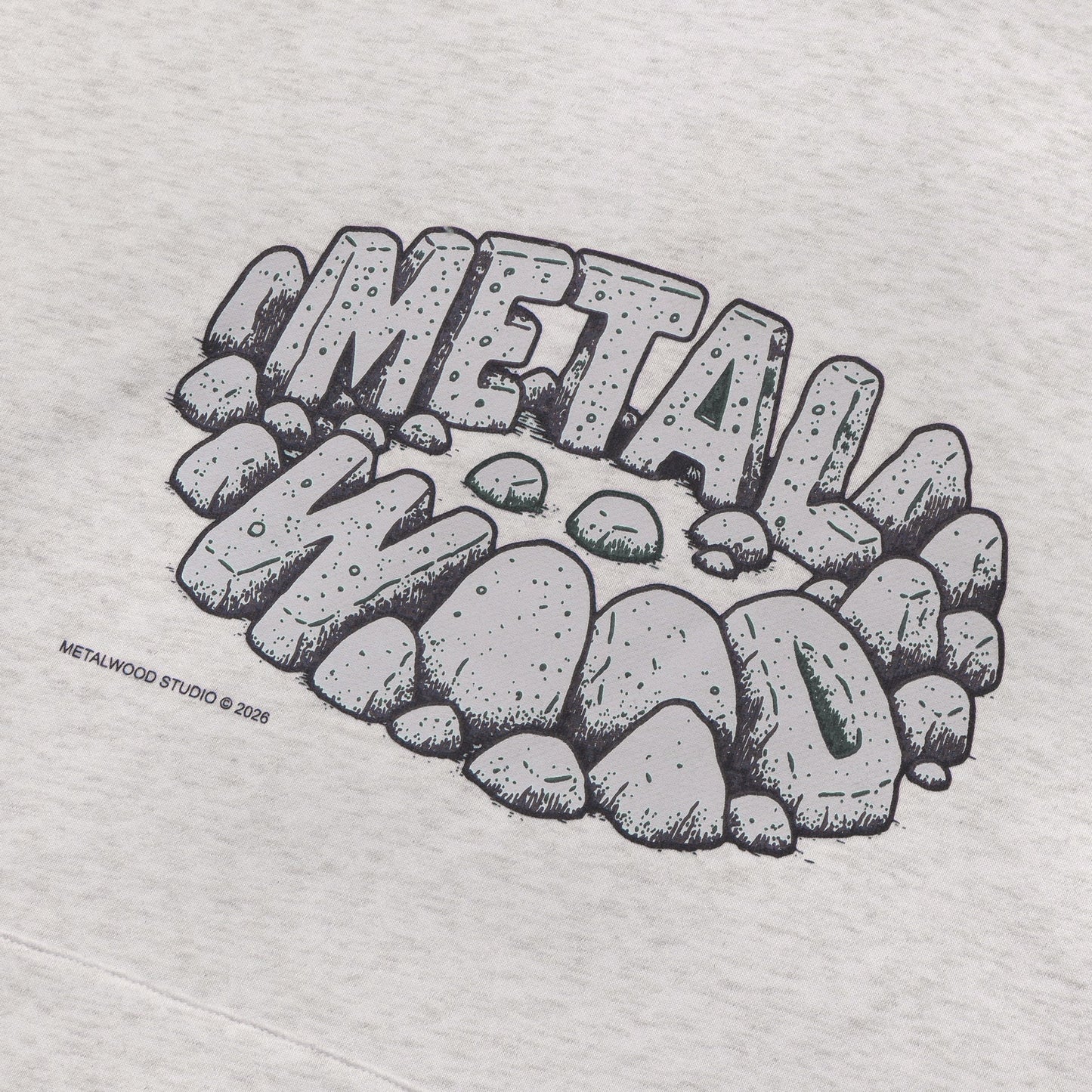 Metalwood Studio "Stonehenge Hooded Sweatshirt" Mens - Heather Grey