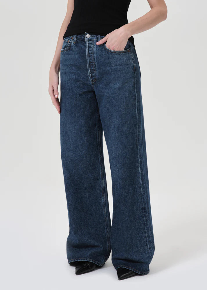 AGOLDE "Dame High Rise Wide Leg Jean (No Cuff)" W - Enamour