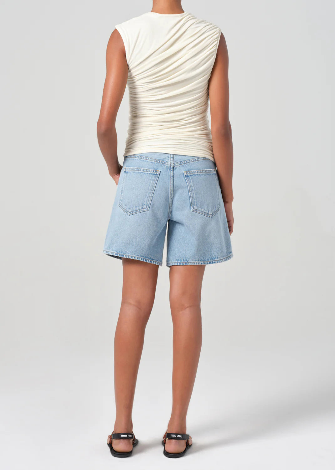 AGOLDE "Dame Short High Rise Baggy" Womens - Coax