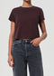 AGOLDE "Adine Shrunken Tee" Womens - Root