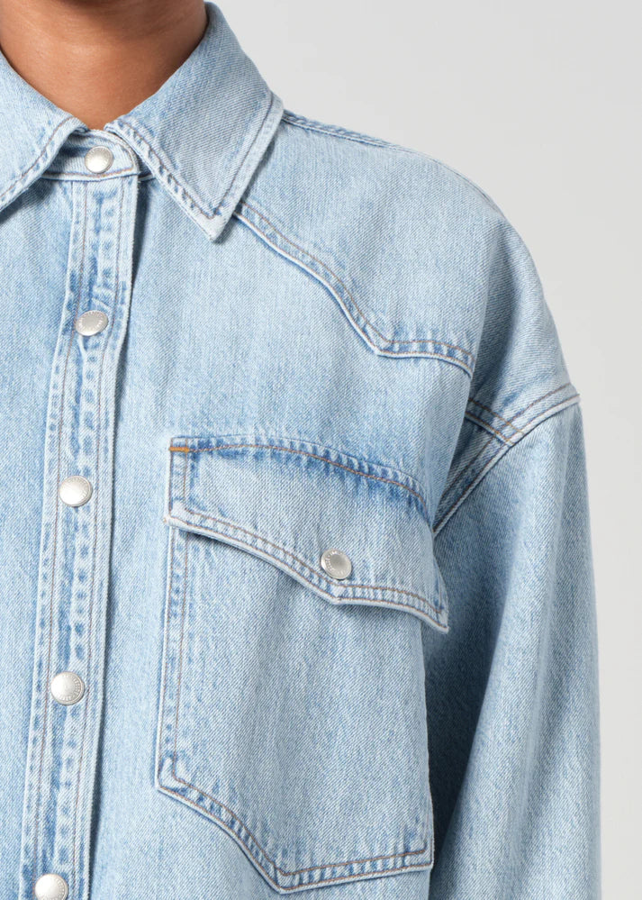 AGOLDE "Lotta Western Shirt" Womens - Drift