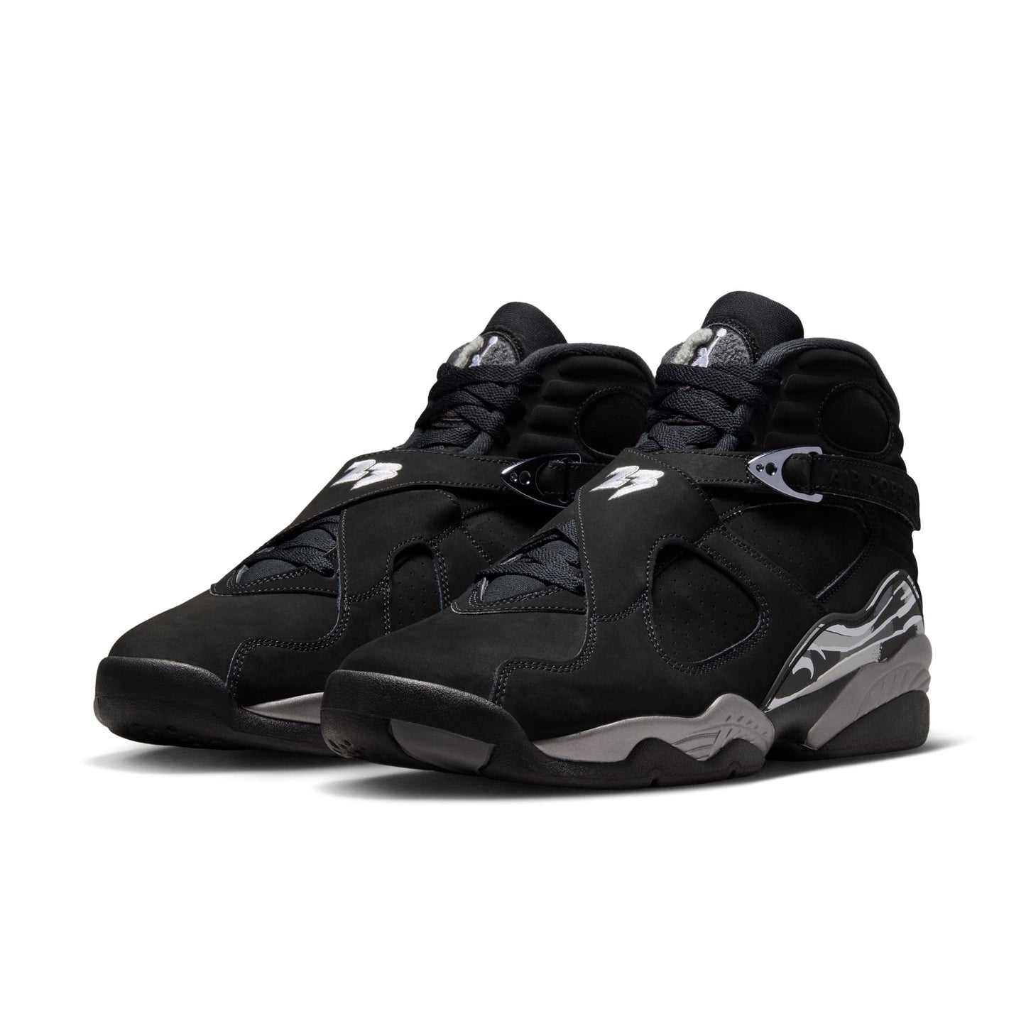Air Jordan "8 Retro" Mens - Black / White / Lt Graphite