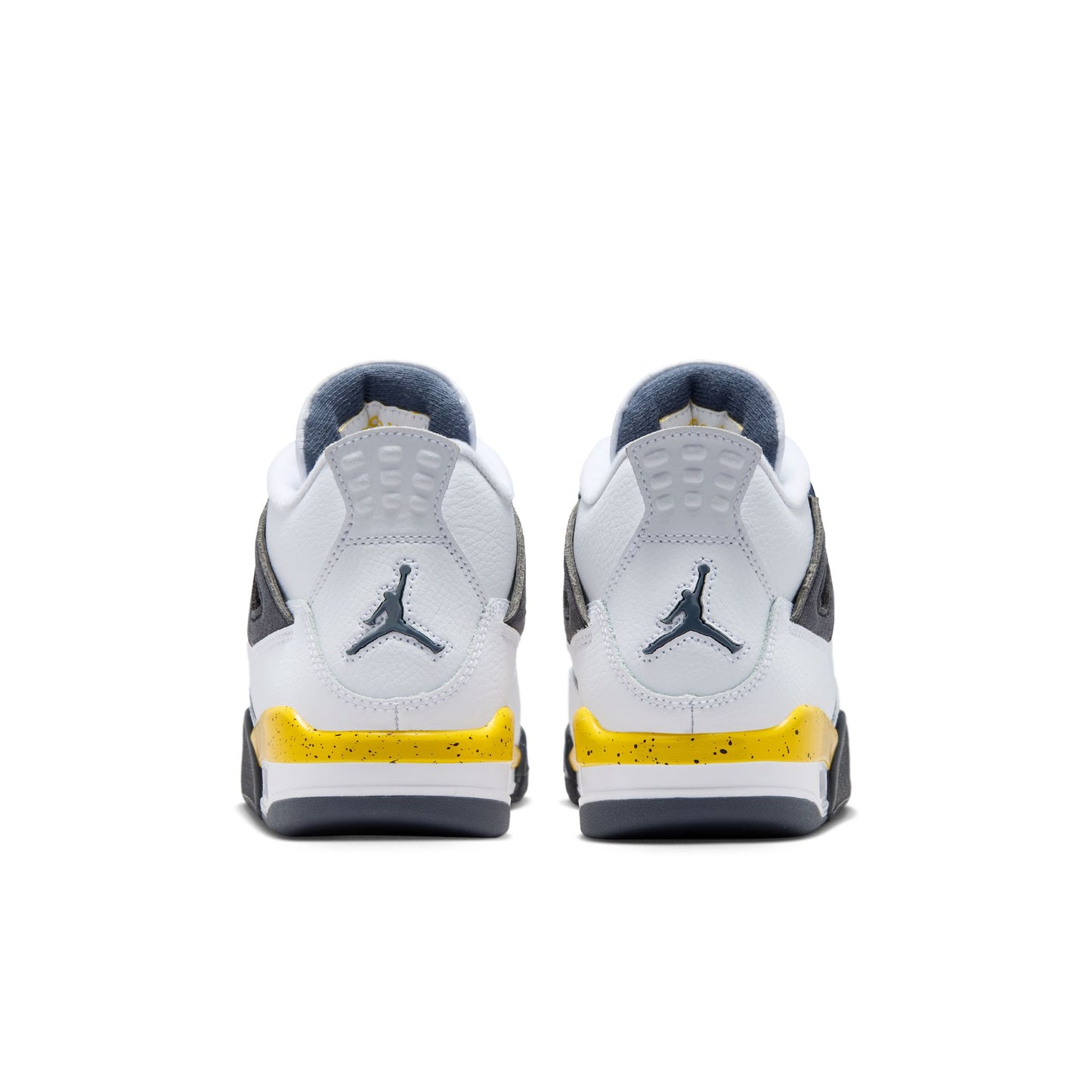 Air Jordan "4 Retro" Grade School - White / Tour Yellow / Dark Blue Grey