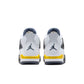 Air Jordan "4 Retro" Grade School - White / Tour Yellow / Dark Blue Grey