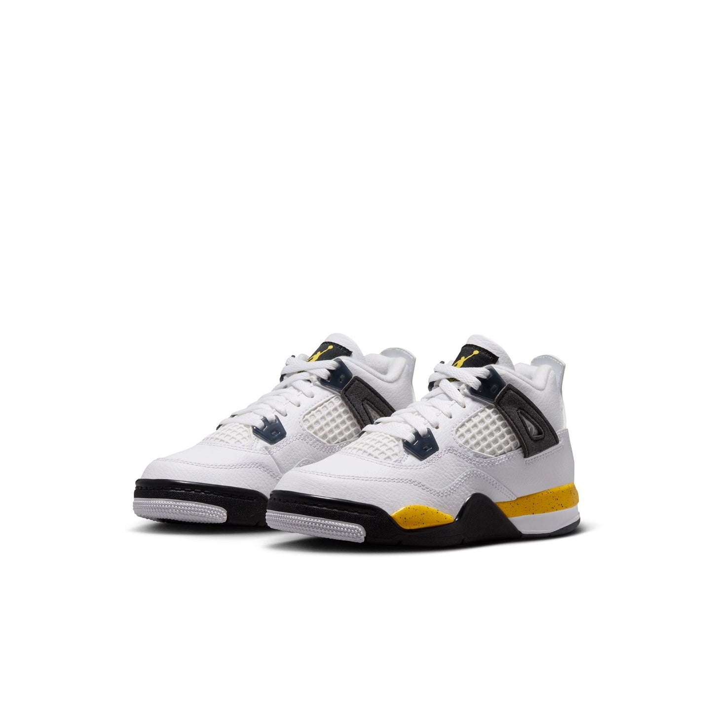 Air Jordan "4 Retro" Preschool - White / Tour Yellow