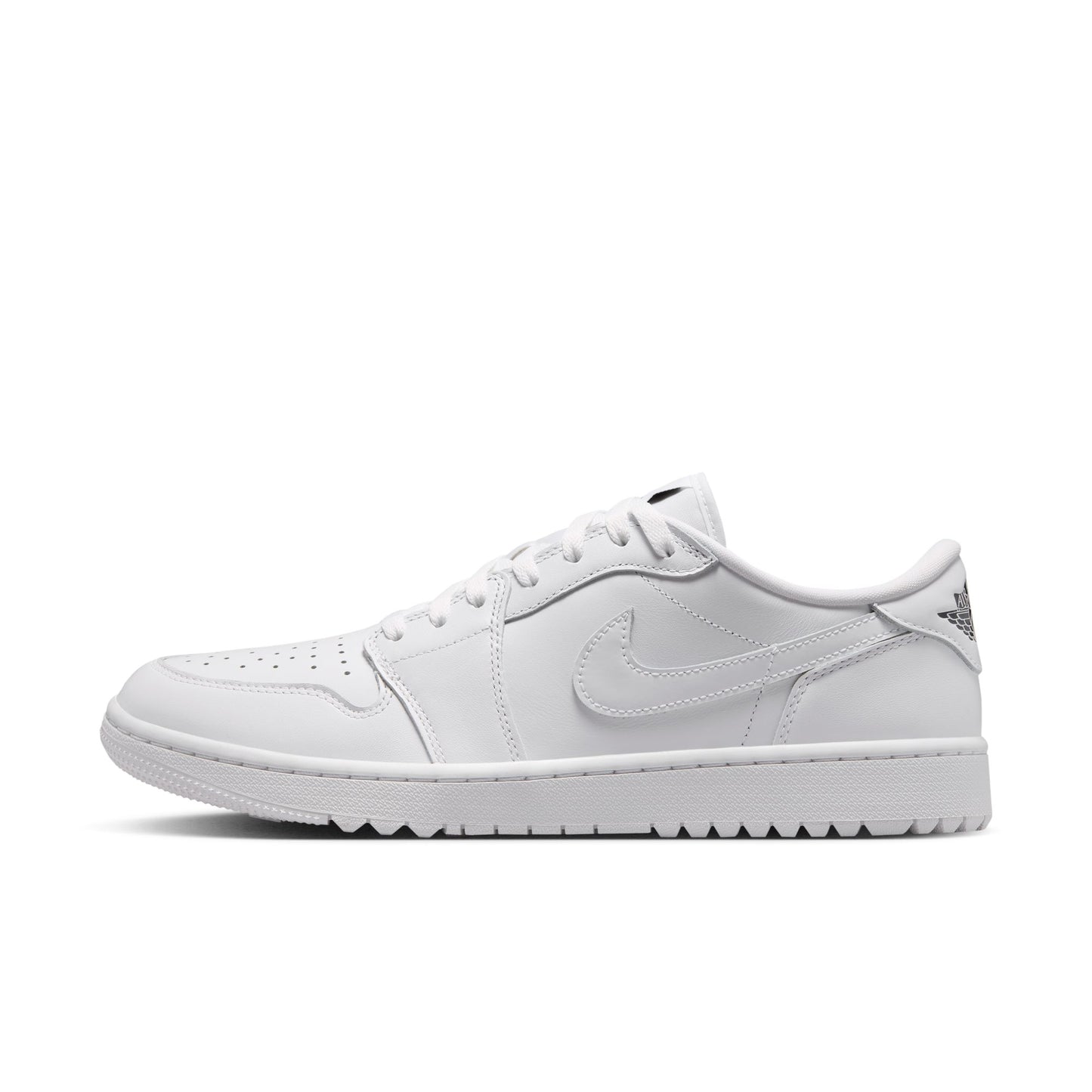 Air Jordan "1 Low Golf" Mens - White / White / Obsidian