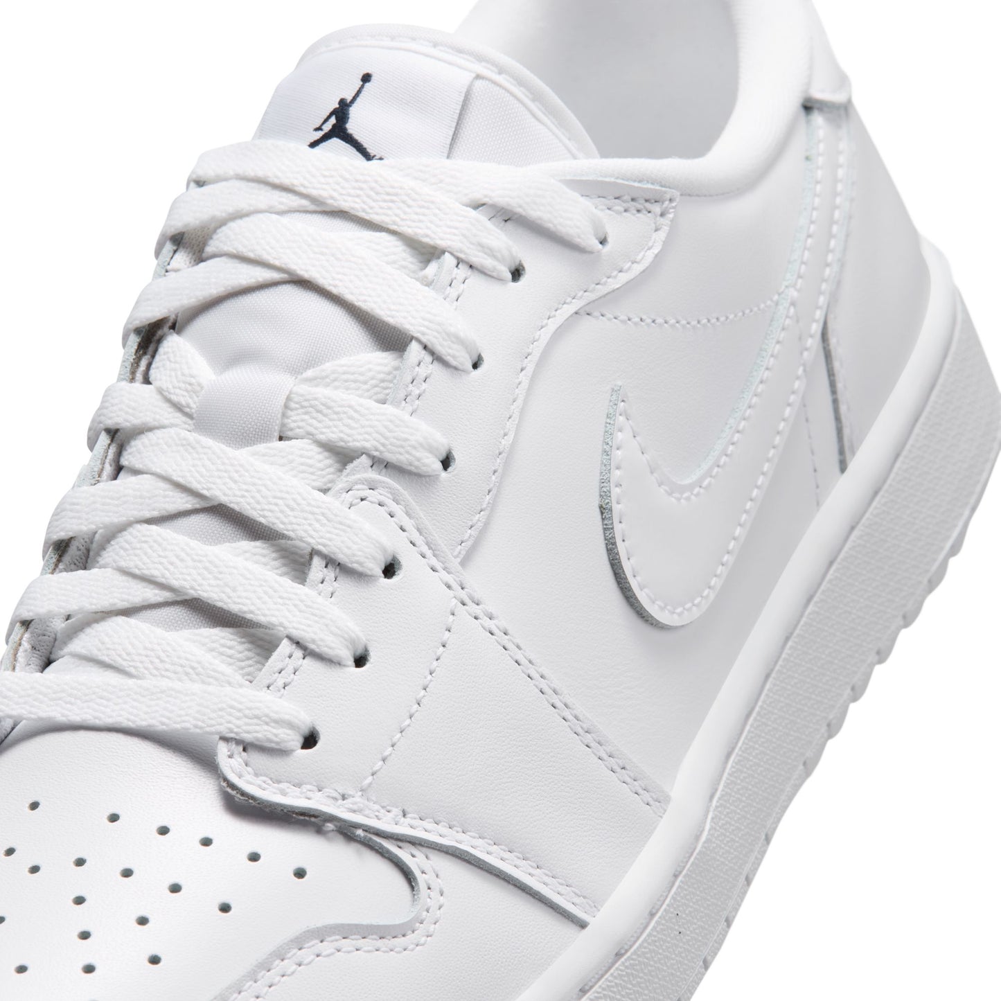Air Jordan "1 Low Golf" Mens - White / White / Obsidian