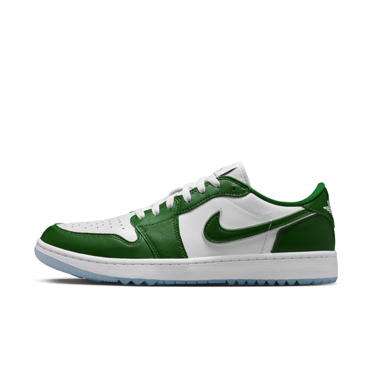 Air Jordan "1 Low Golf" Mens - Forest Green / White / White