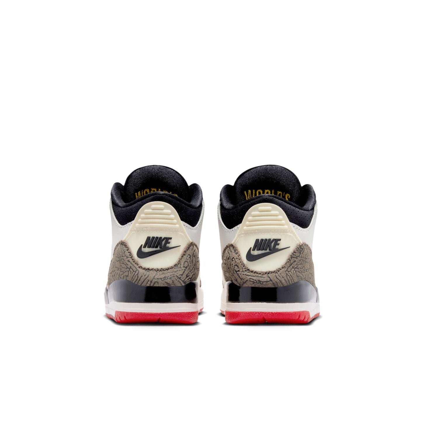 Air Jordan "3 Retro" Preschool - Sail / Black / University Red