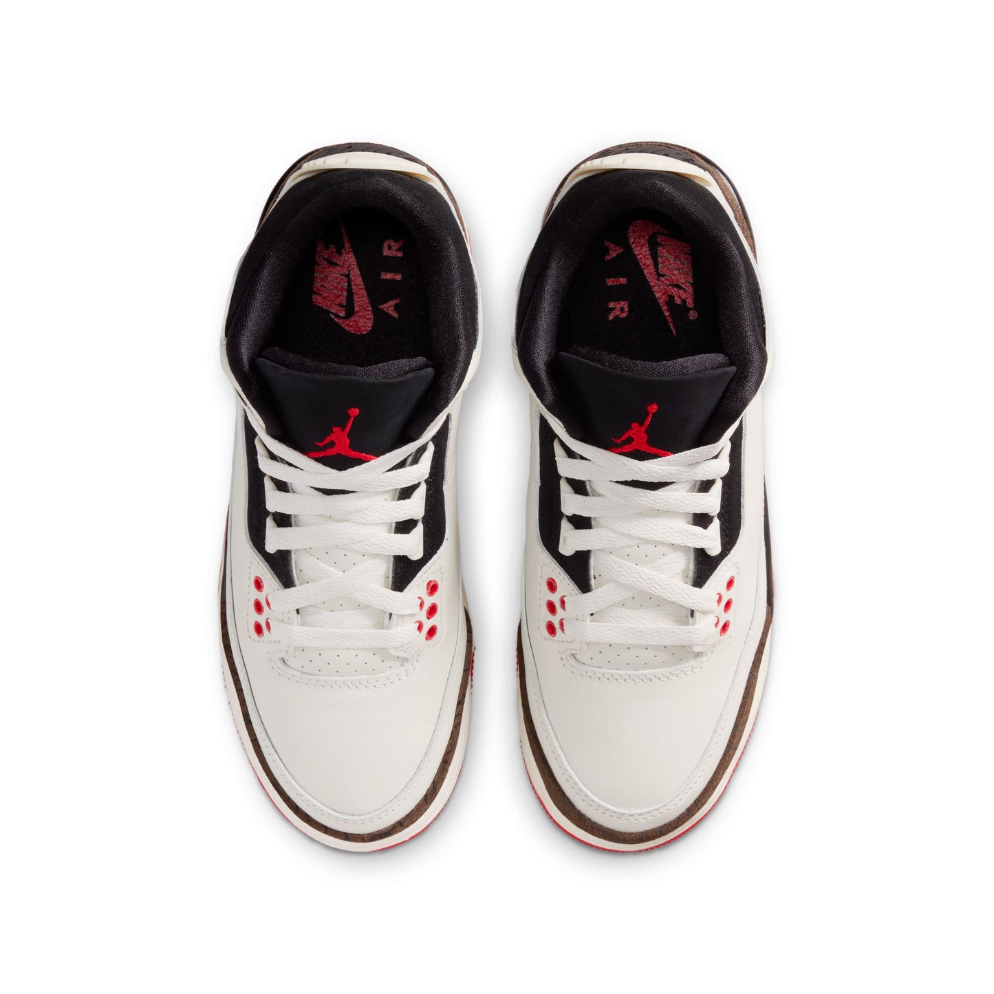 Air Jordan "3 Retro" Grade School - Sail / Black / University Red