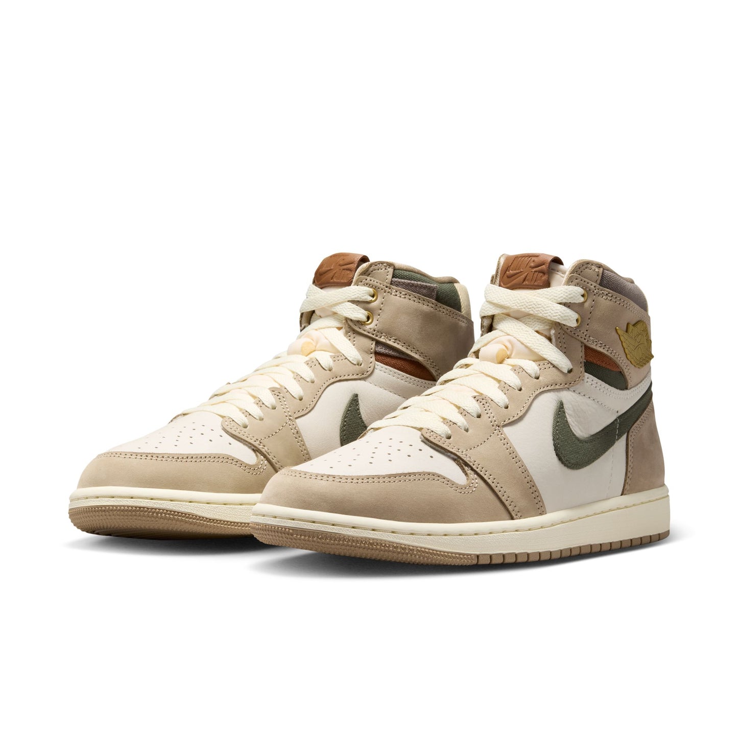 Air Jordan "1 Retro High OG" Womens - Khaki / Multi
