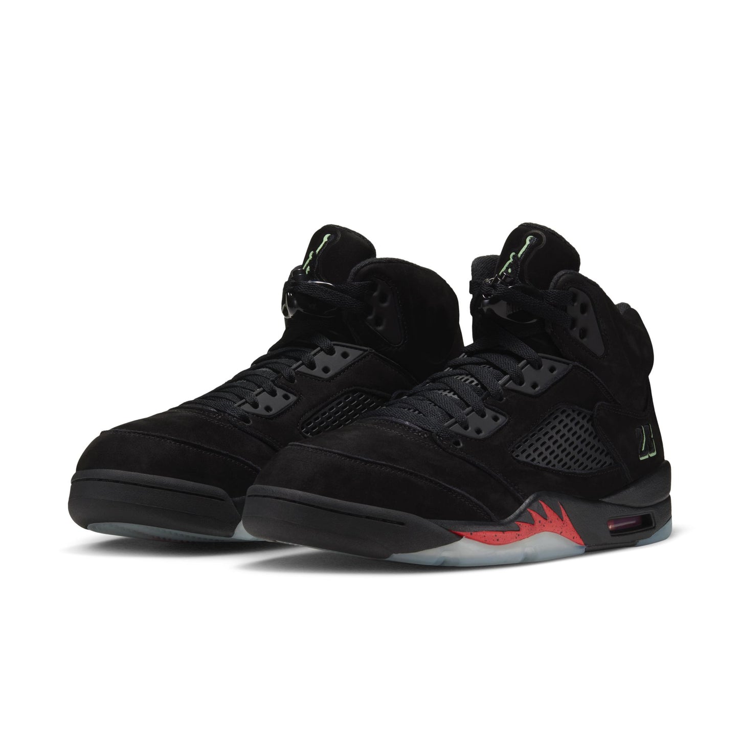 Air Jordan "5 Retro OG" Mens - Black / Black / Picante Red (Halloween)