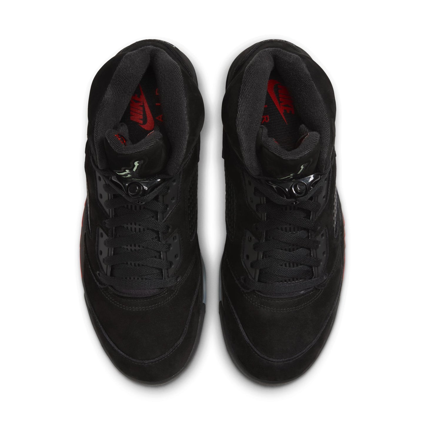 Air Jordan "5 Retro OG" Mens - Black / Black / Picante Red (Halloween)