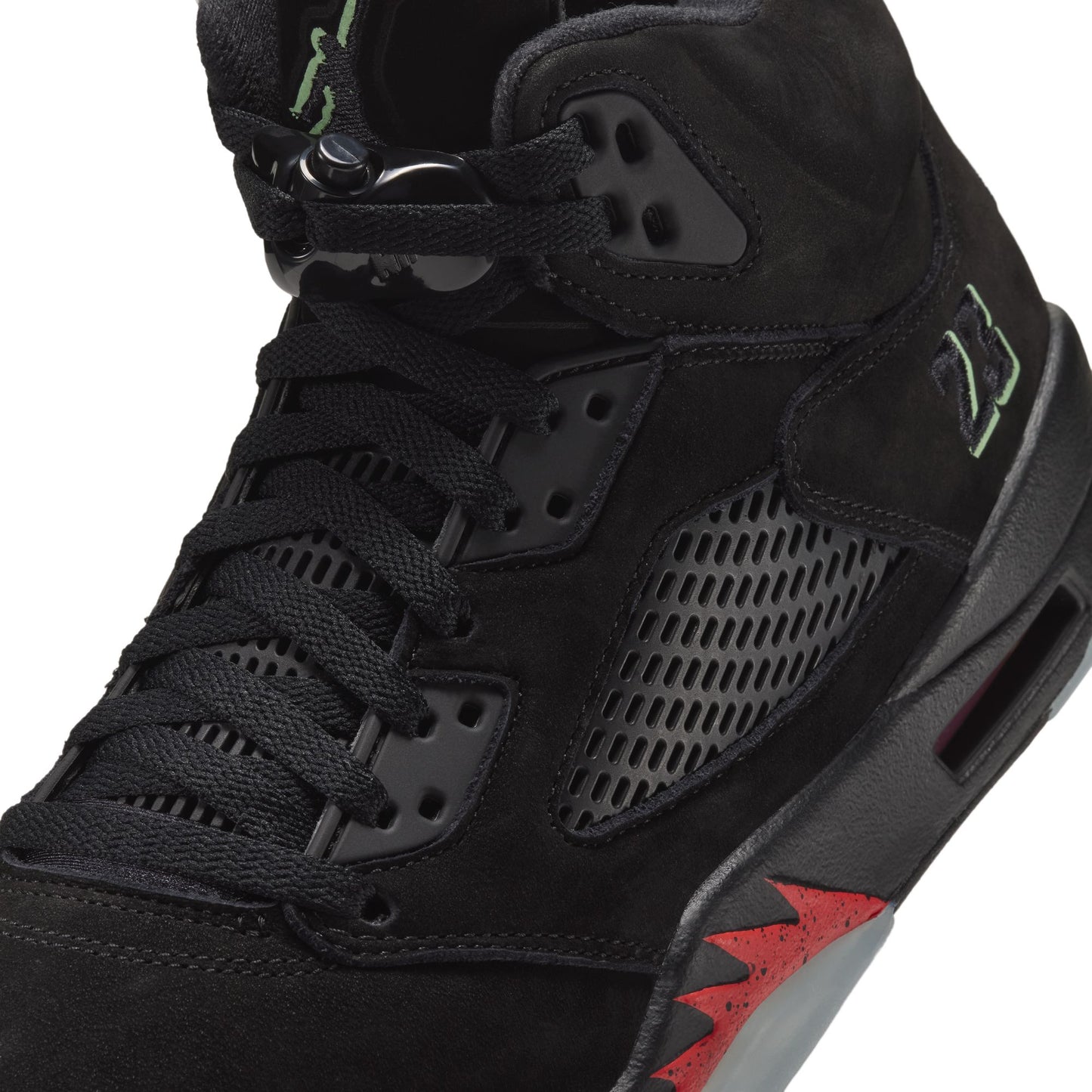 Air Jordan "5 Retro OG" Mens - Black / Black / Picante Red (Halloween)
