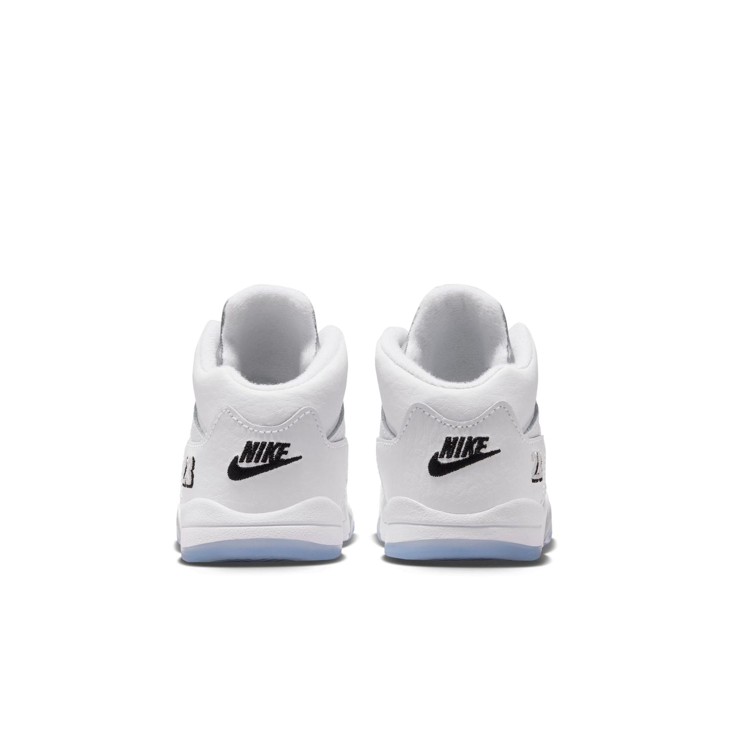 Air Jordan "5 Retro OG" Preschool - White / Black / Metallic Silver