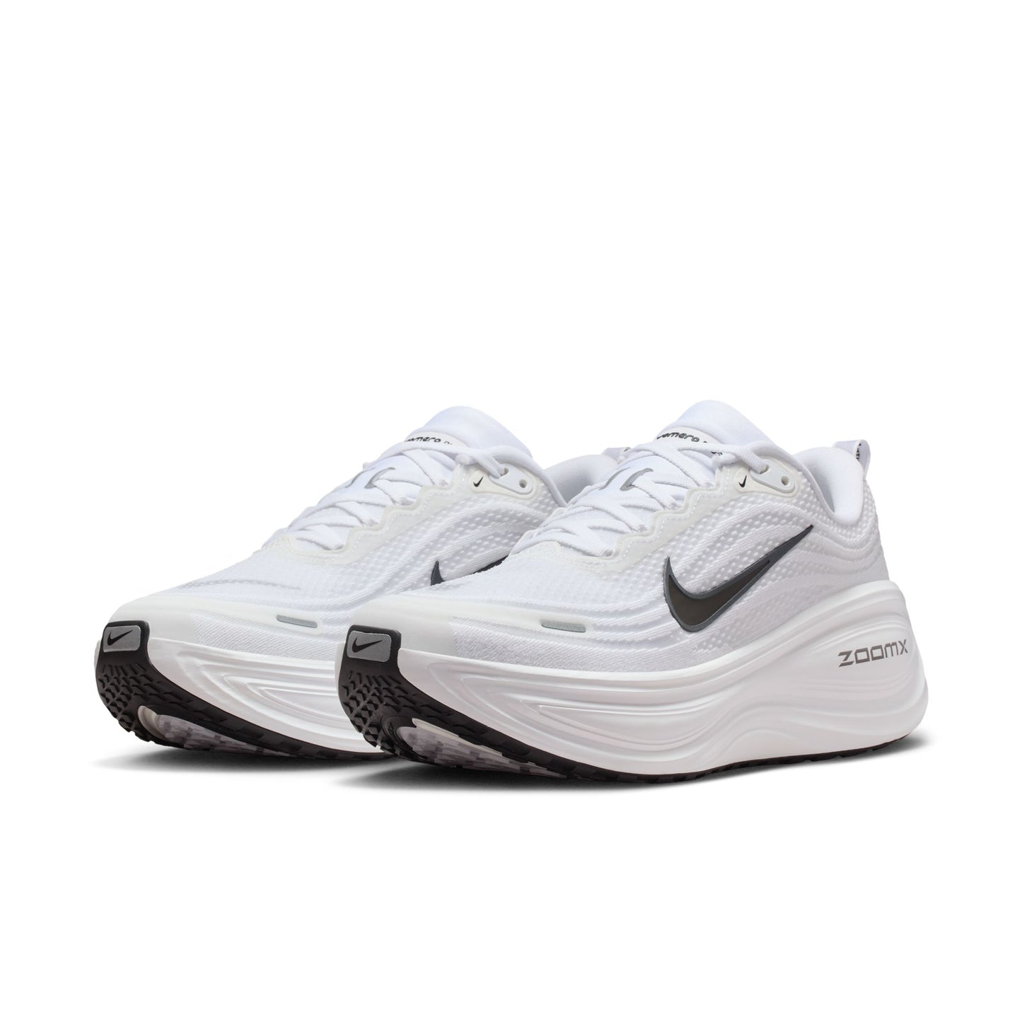 Nike "Vomero Plus" Mens - White / Black-Dk Smoke Grey-Mtlc Dark Grey