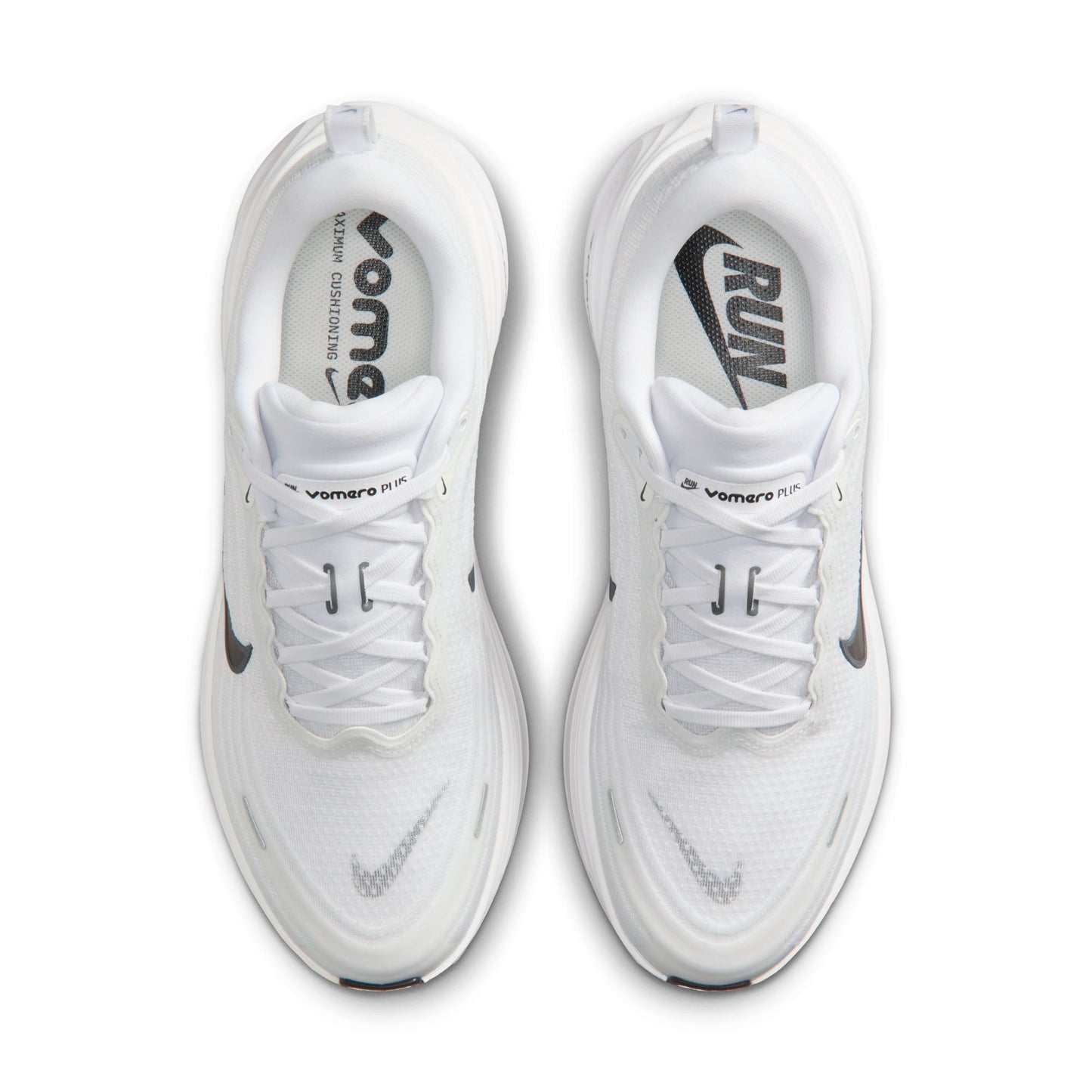 Nike "Vomero Plus" Mens - White / Black-Dk Smoke Grey-Mtlc Dark Grey