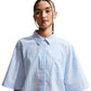 Nike "Sportswear Chill Poplin Top" W - Lt Photo Blue / Hydrogen Blue / Summit White
