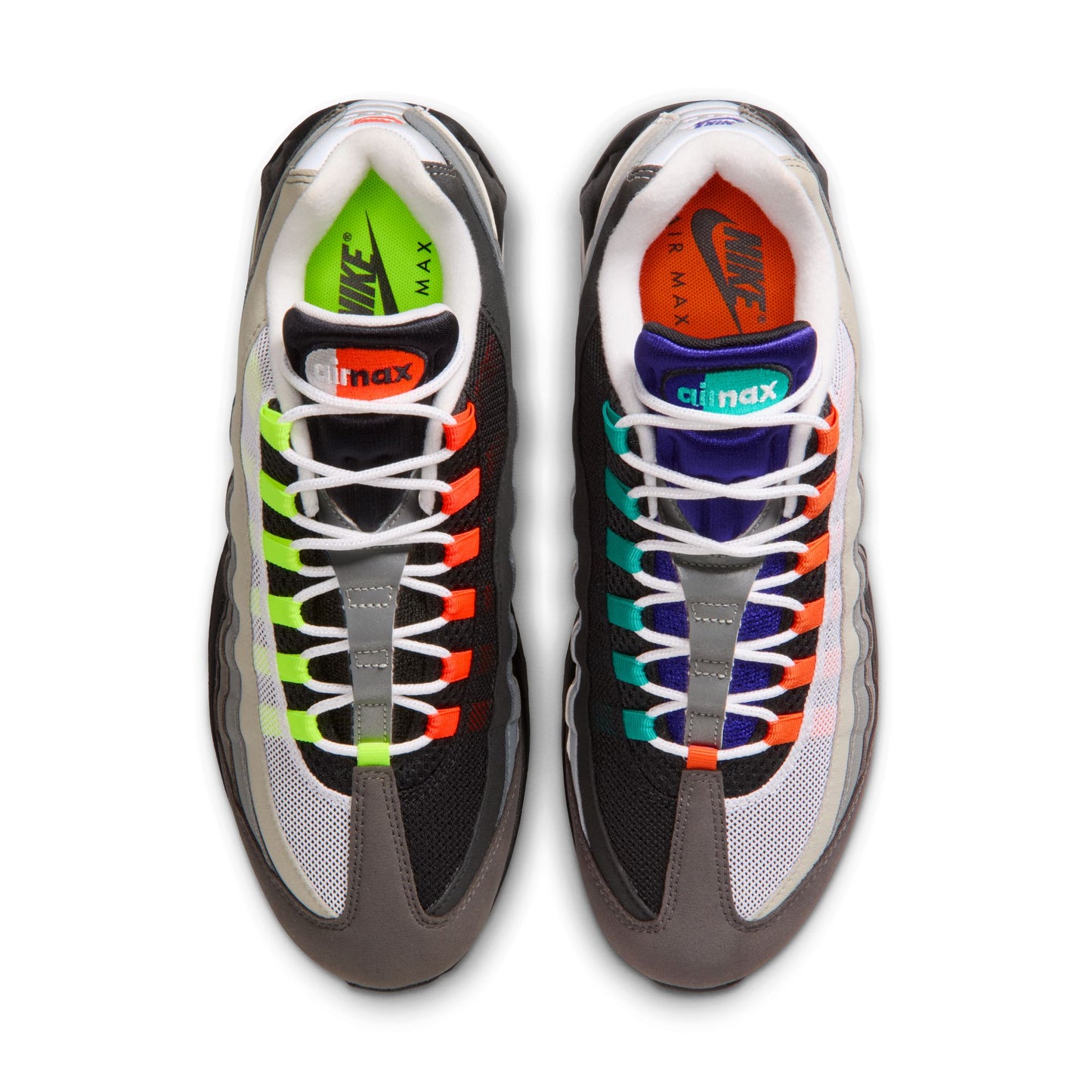 Nike "Air Max 95 Big Bubble PRM" Mens - Black / Volt - White